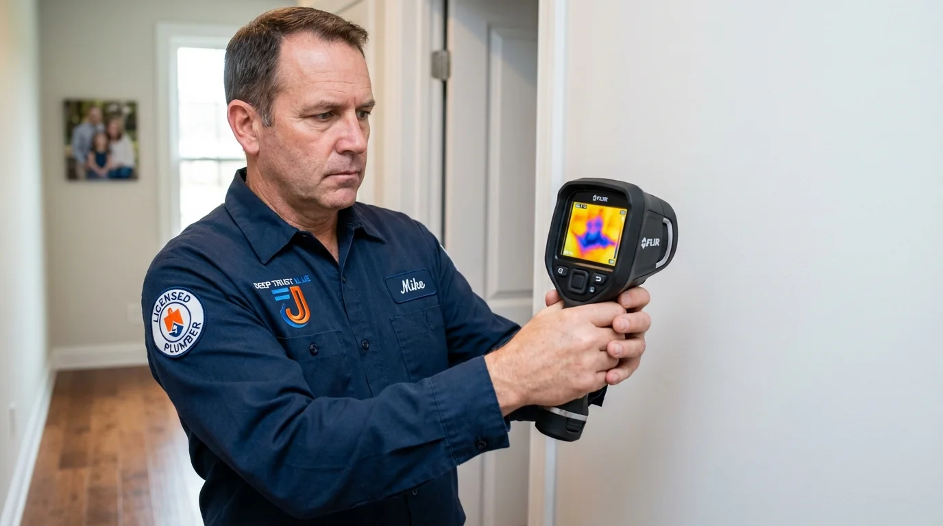 Thermal imaging leak detection by Johns Plumbing LLC in Shelbyville